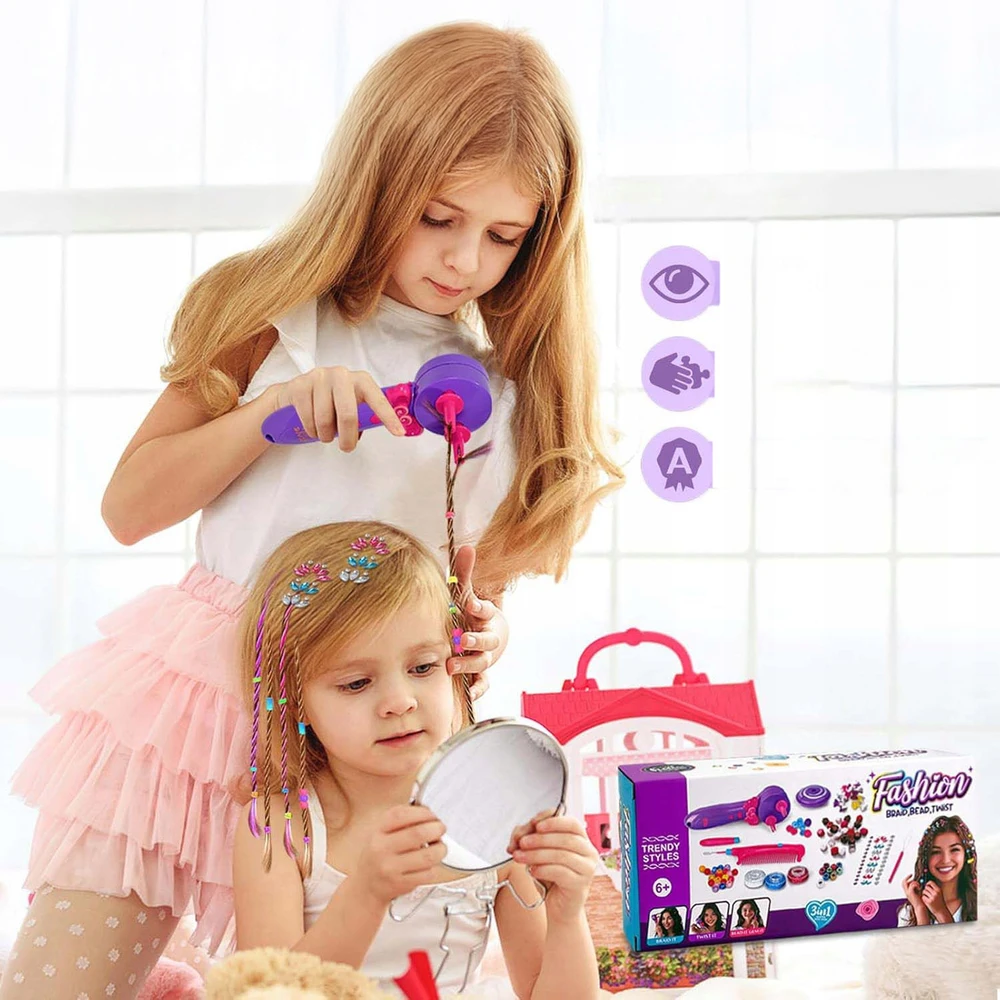 Bez Marki BRIDGE BRAIDING HAIR CLIMER BRIDGING BEADS GUMINIŲ RINKINYS