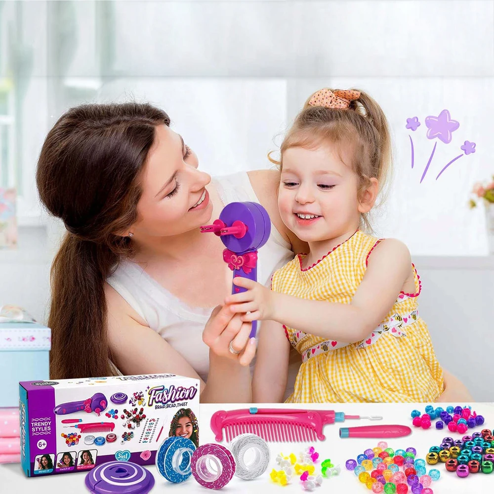 Bez Marki BRIDGE BRAIDING HAIR CLIMER BRIDGING BEADS GUMINIŲ RINKINYS