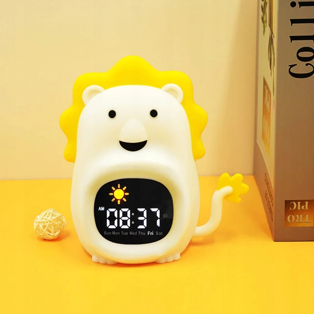 Bez Marki BUDZIK ZEGAR ALARM DRZEMKA Naktinė lempa LED DLA DZIECI RGB TRENER SNU LEW