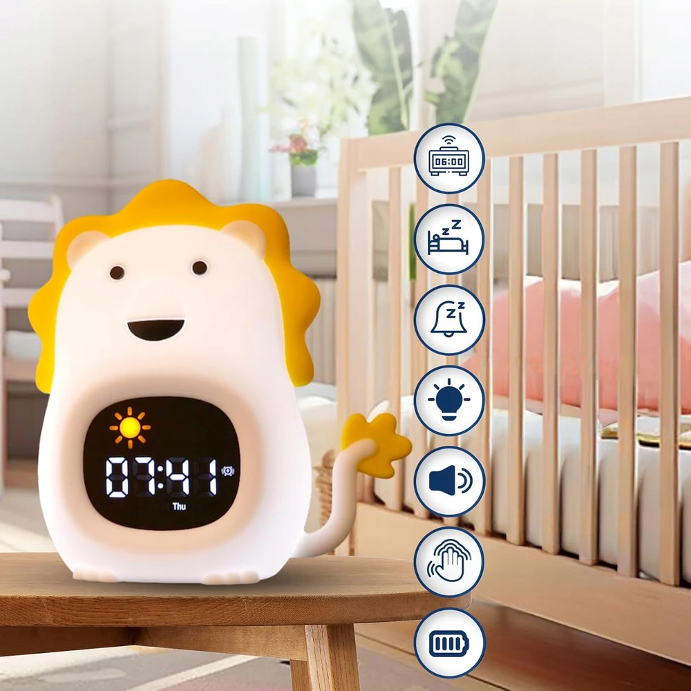 Bez Marki BUDZIK ZEGAR ALARM DRZEMKA Naktinė lempa LED DLA DZIECI RGB TRENER SNU LEW