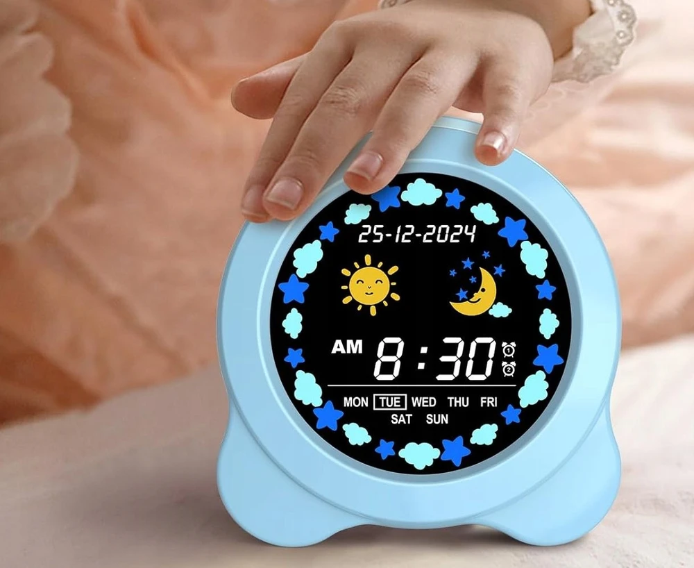 Bez Marki BUDZIK ZEGAR ALARM DRZEMKA Naktinė lempa LED DLA DZIECI RGB TRENER SNU JXN