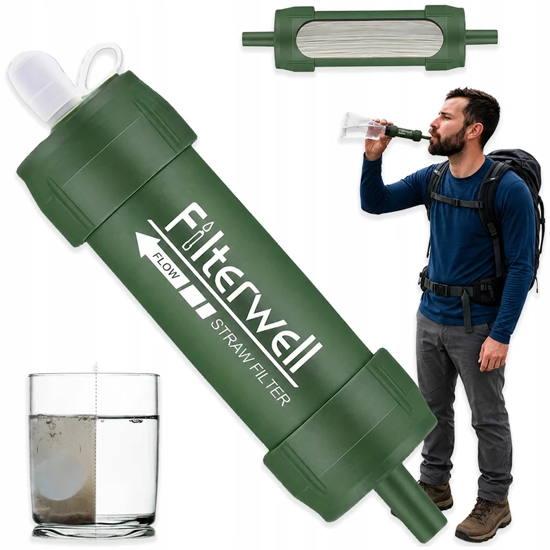 Bez Marki BUSHCRAFT SURVIVAL ŠAUDŲ VANDENS VALYMO FILTRAS