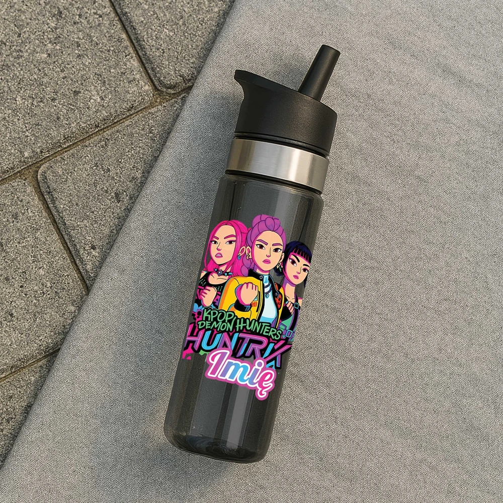 Gertuvė Bez Marki Buteliukas NA WODĘ BIDON PREZENT TWOJE IMIĘ TRITAN SZCZELNA HUNTRIX KPOP DEMON
