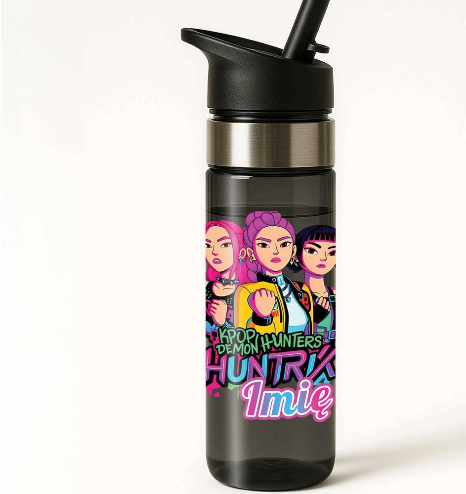 Gertuvė Bez Marki Buteliukas NA WODĘ BIDON PREZENT TWOJE IMIĘ TRITAN SZCZELNA HUNTRIX KPOP DEMON