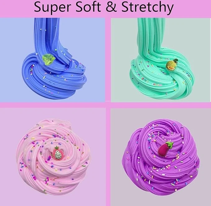 Bez Marki Butter Slime Masa Plastyczna XXL 12szt Pachnący Slime Dodatki Charms