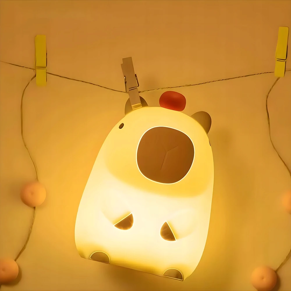 Bez Marki Capybara Capybara LED nakties lemputė silikoninė USB RGB jutiklinė dovana