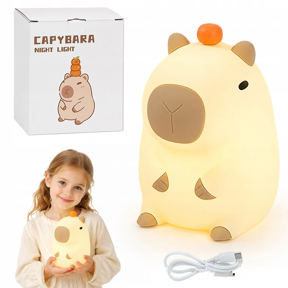 Bez Marki Capybara Capybara LED nakties lemputė silikoninė USB RGB jutiklinė dovana