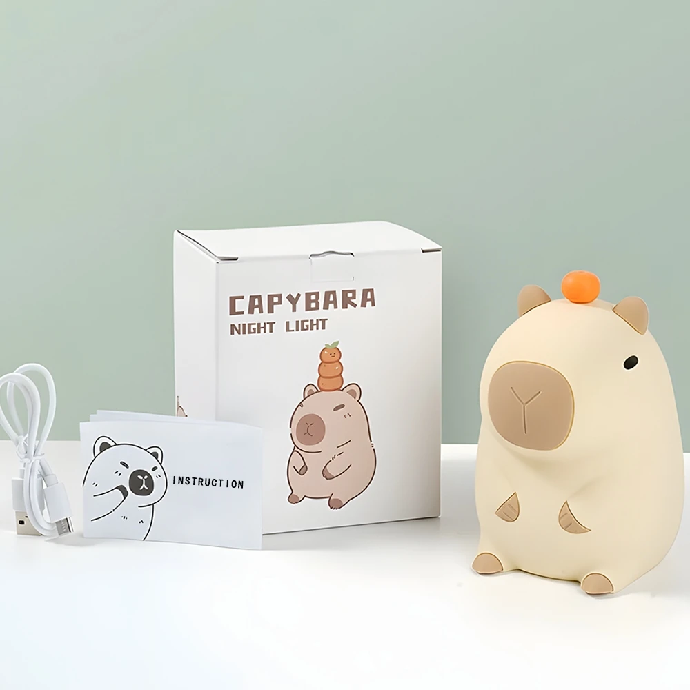 Bez Marki Capybara Capybara LED nakties lemputė silikoninė USB RGB jutiklinė dovana