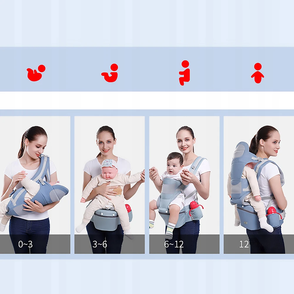 Bez Marki CARRIER 15 IN 1 HIP CARRIER 25KG SĖDYNĖ 0-4 METŲ, GRYNA MEDVILNĖ