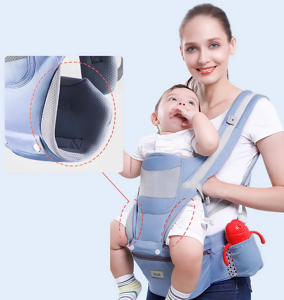 Bez Marki CARRIER 15 IN 1 HIP CARRIER 25KG SĖDYNĖ 0-4 METŲ, GRYNA MEDVILNĖ