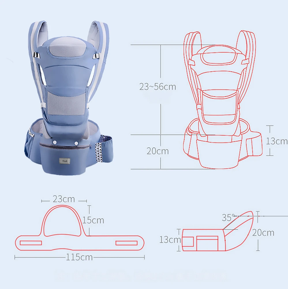 Bez Marki CARRIER 15 IN 1 HIP CARRIER 25KG SĖDYNĖ 0-4 METŲ, GRYNA MEDVILNĖ