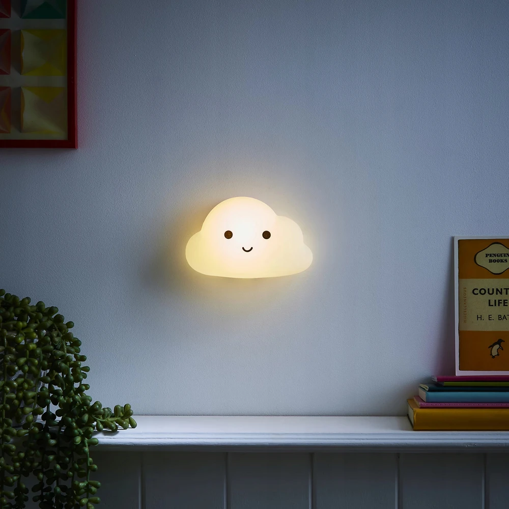 Bez Marki CHMURKA Naktinė lempa DLA DZIECI LED RGB SILIKONOWA akumuliatorius USB Pultas