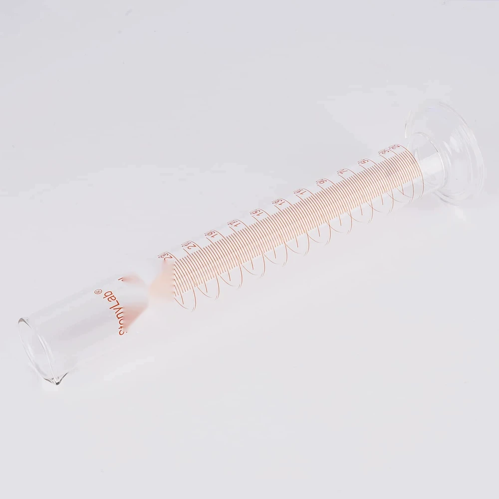 Bez Marki CILINDINĖ KEZININĖ 250 ml BOROSILIKATINIO STIKLO TIKSLIUS LABORATORIJOS MATAVIMAS