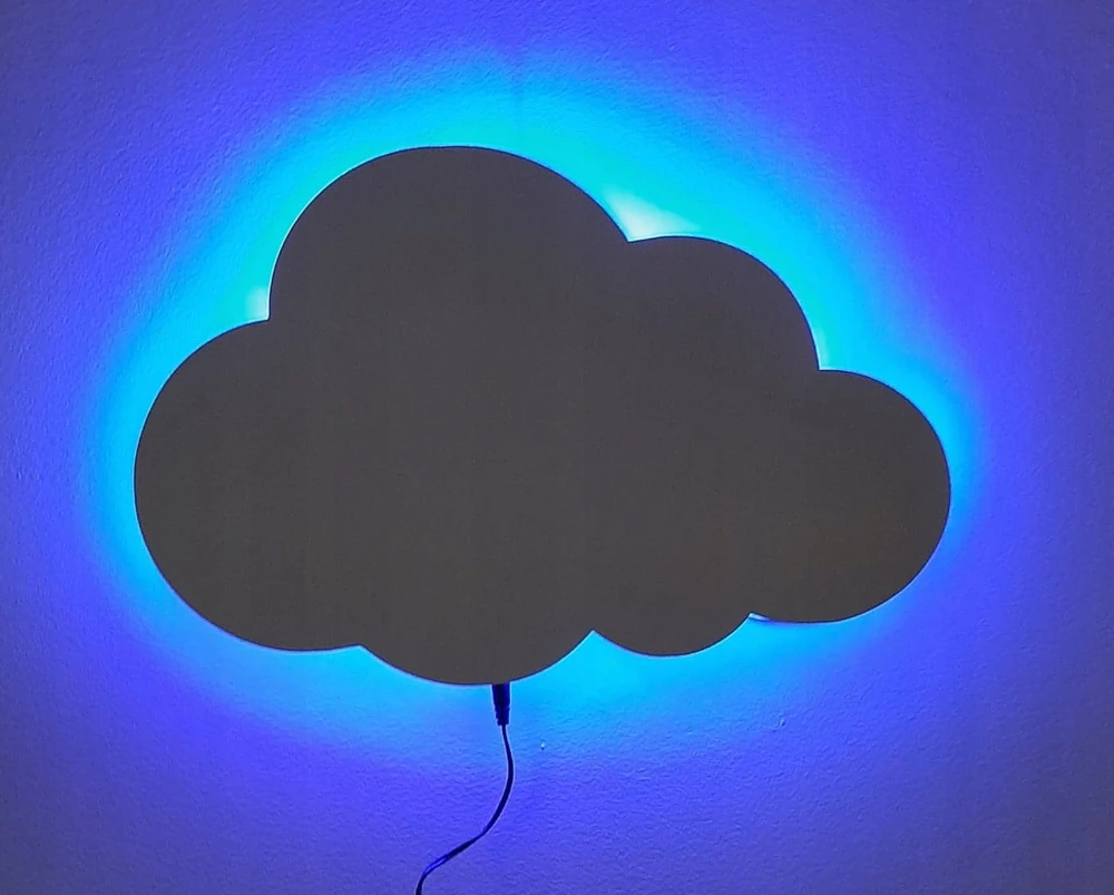 Bez Marki Cloud naktinė lempa SPALVOS, KURIOS PASIRINKITE IŠ RGB LED maitinimo tinklo nuotolinio valdymo pulto