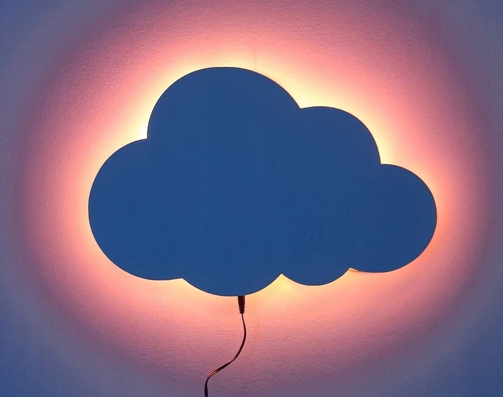 Bez Marki Cloud naktinė lempa SPALVOS, KURIOS PASIRINKITE IŠ RGB LED maitinimo tinklo nuotolinio valdymo pulto