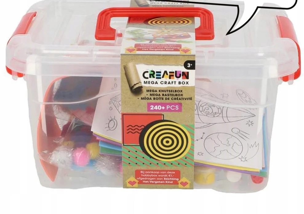 Bez Marki CREAFUN MEGA BOX KREATYWNY W SKRZYNCE PLASTYCZNY 240 dalys