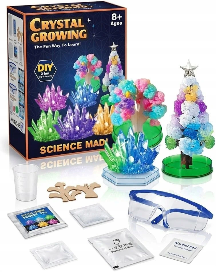 Bez Marki CRYSTAL GROWING CRYSTALS UGAVIMO RINKINYS 2IN1 LITTLE CHEMIST