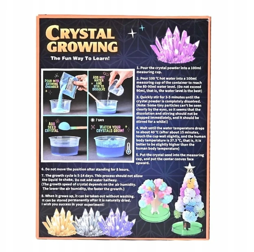 Bez Marki CRYSTAL GROWING CRYSTALS UGAVIMO RINKINYS 2IN1 LITTLE CHEMIST