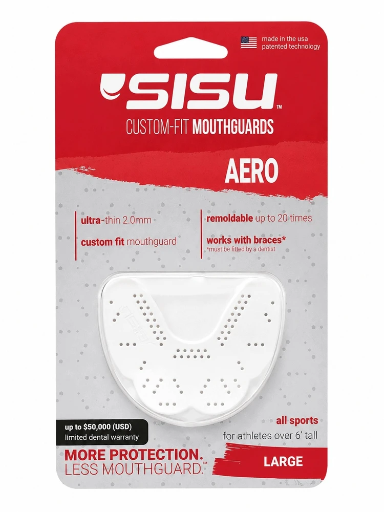 Bez Marki Dantų apsauga suaugusiems SISU 1.6 Aero Large Balta