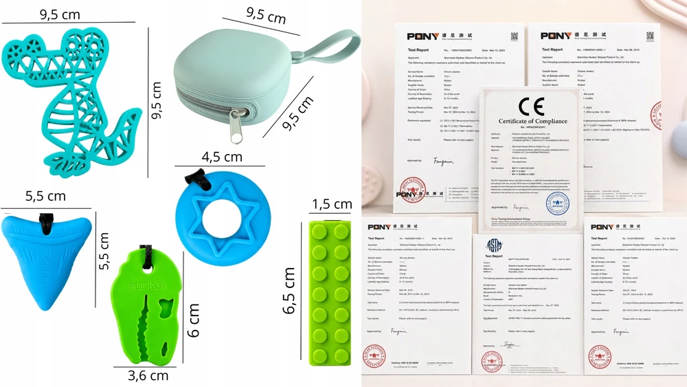 Bez Marki Dantys vaikams, sensorinis, logopedinis, autizmas, ADHD, PUF dėklas, didelis komplektas