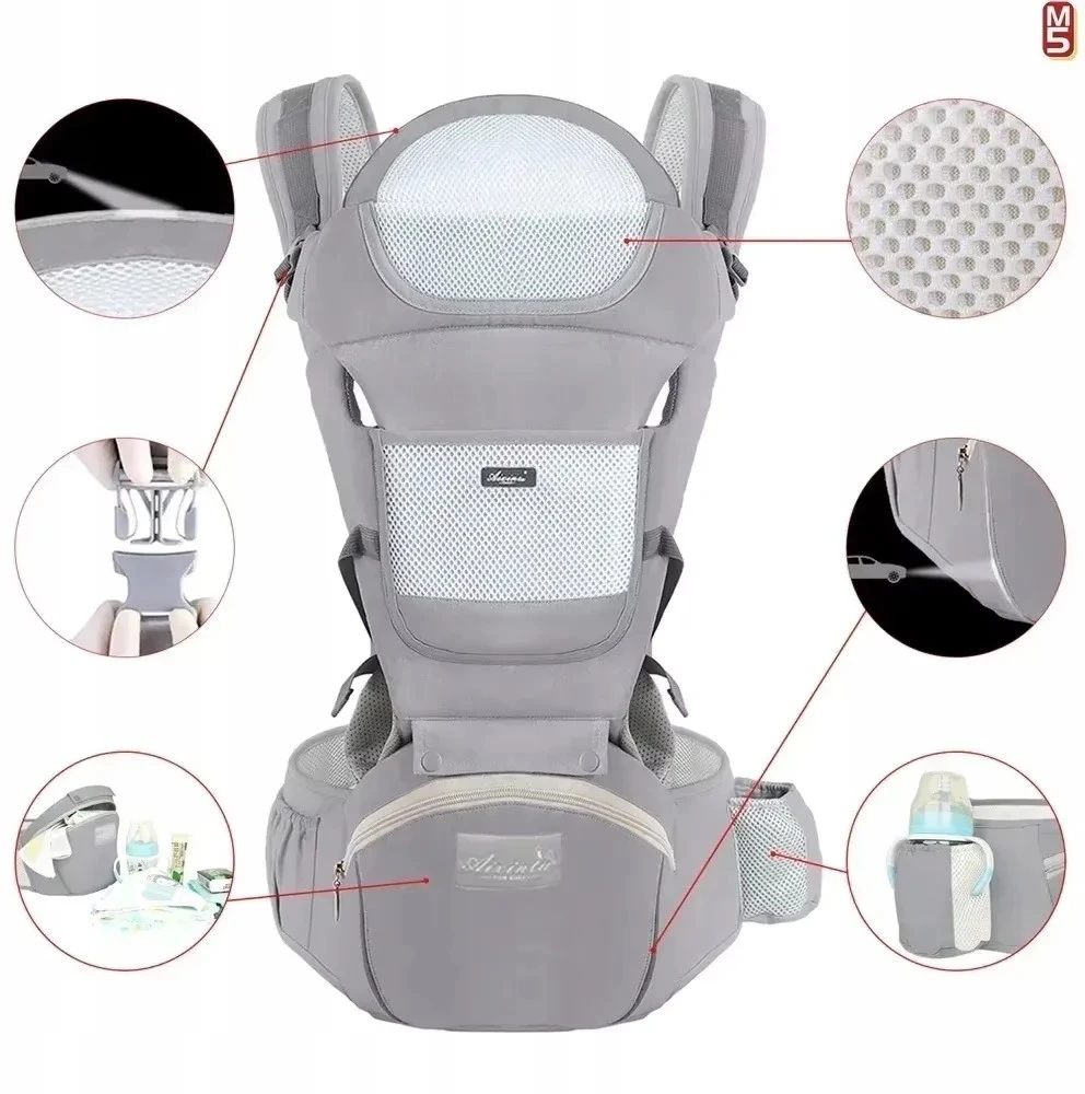 Bez Marki DAUGIFUNKCINĖ NEŠĖLĖ 15 viename ERGONOMiška KLAUNŲ NEŠĖLĖ