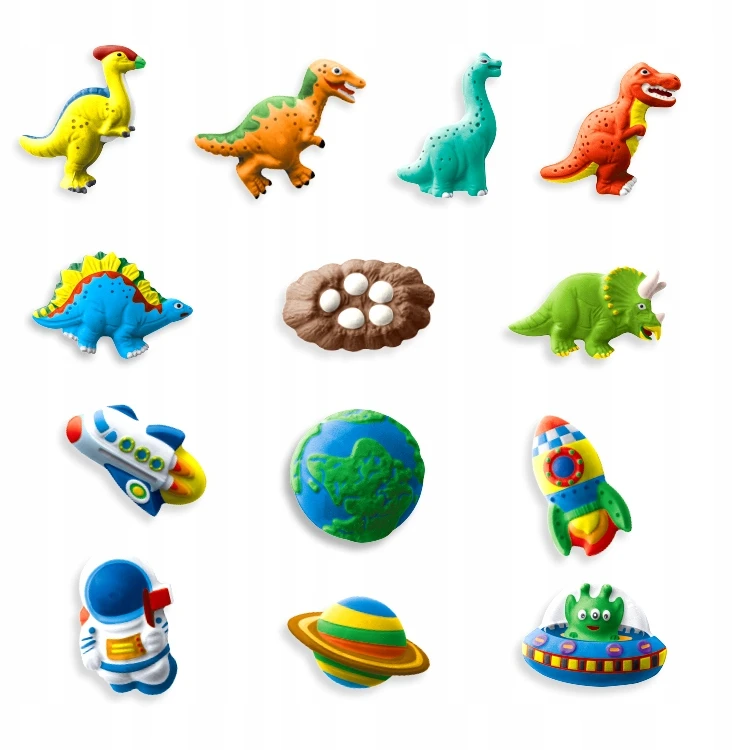 Bez Marki DAŽYMO RINKINYS VAIKAMS 3D DINOZAURŲ FIGURĖLIŲ DAŽŲ MONTESSA šepetėliai