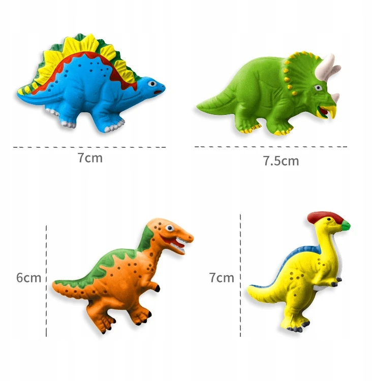Bez Marki DAŽYMO RINKINYS VAIKAMS 3D DINOZAURŲ FIGURĖLIŲ DAŽŲ MONTESSA šepetėliai