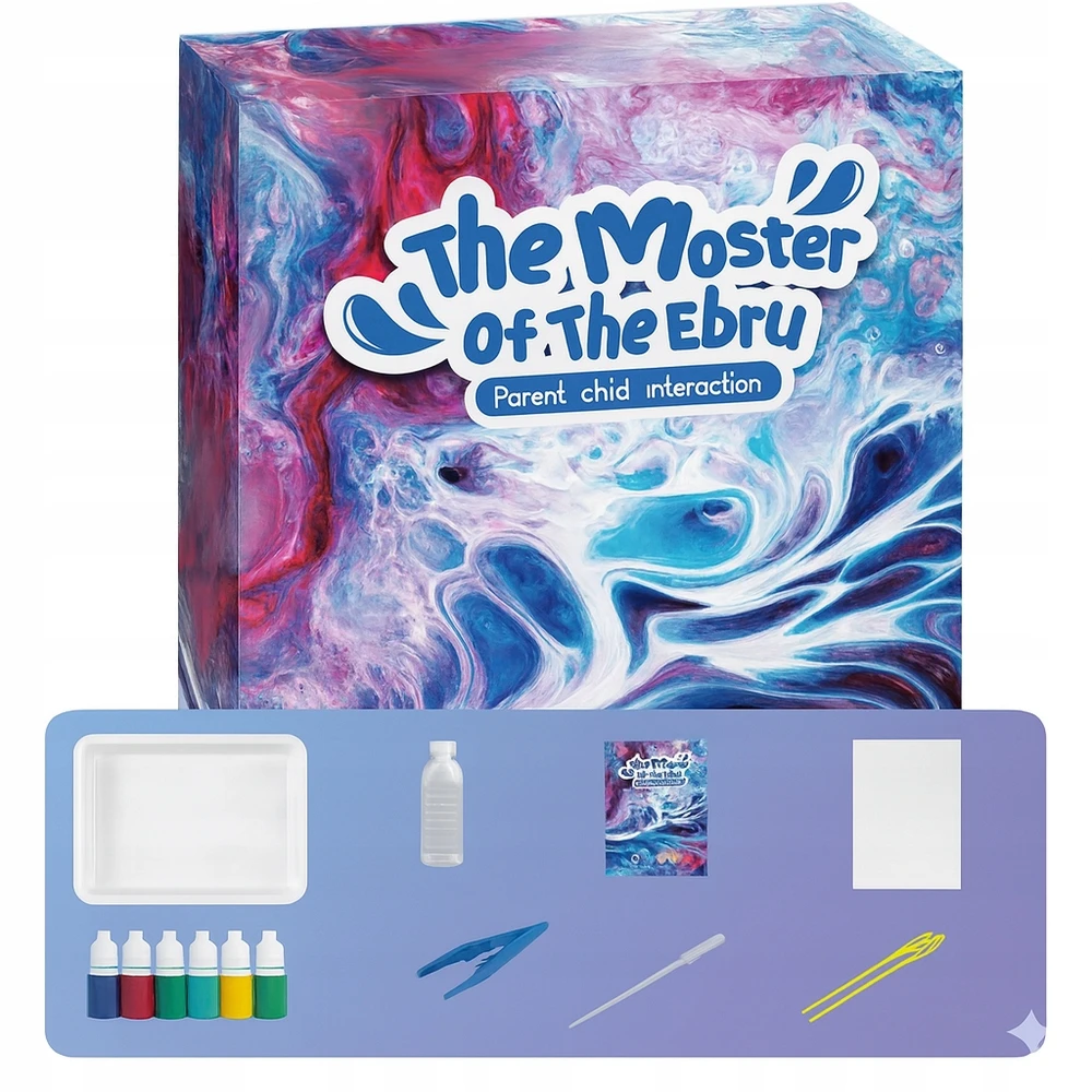 Bez Marki DAŽYMO RINKINYS VANDENIUI EBRU DAŽAI MAGICAL CREATIVE KIT A5 DIY