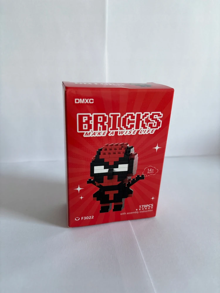 Bez Marki Deadpool statybinių blokų veiksmo figūrėlė Superherojus 3D Marvel dovana