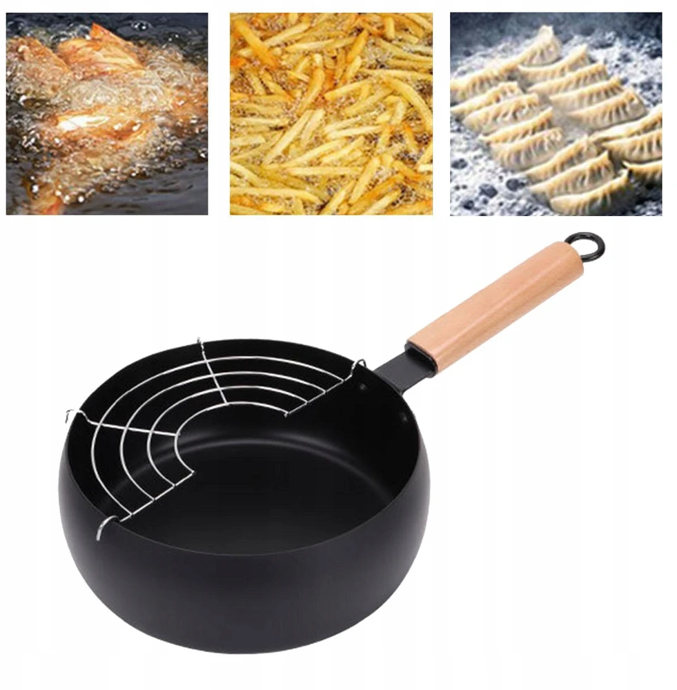Bez Marki Deep Fry Puodas, nepridegantis su aliejumi lašintuvu, praktiškas pienas, 20 CM