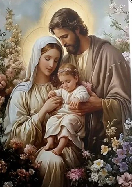 Norimpex Bez Marki Deimantinis siuvinėjimas Mozaika Deimantinis paveikslas Šventoji Šeima Jėzus Marija 30x40