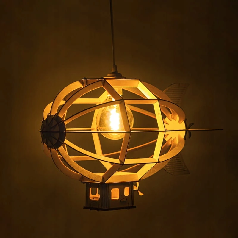 Bez Marki Deku Sterowiec Lampa wisząca dziecięca drewniana