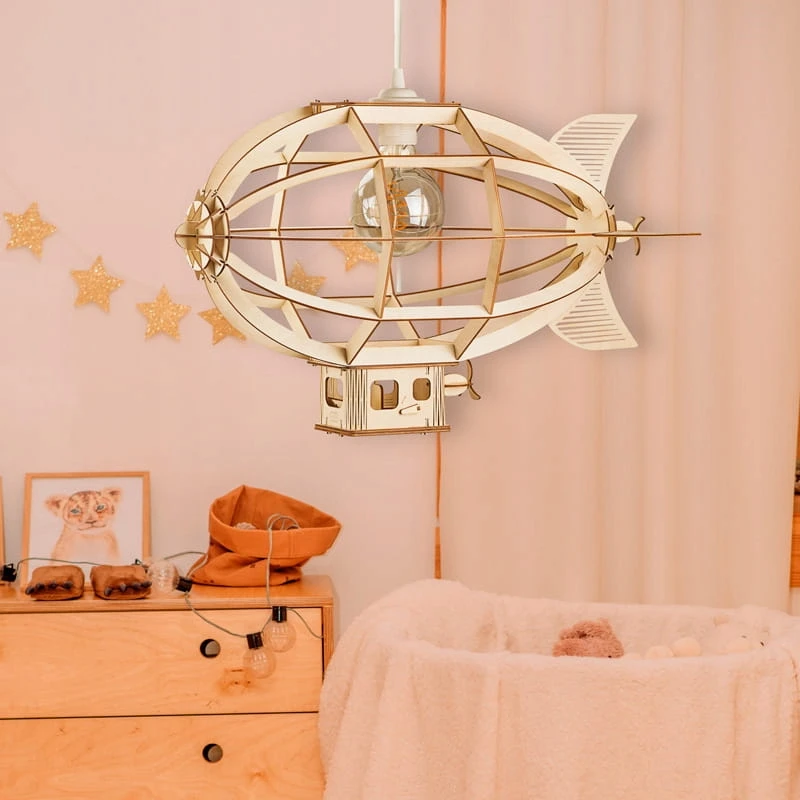 Bez Marki Deku Sterowiec Lampa wisząca dziecięca drewniana