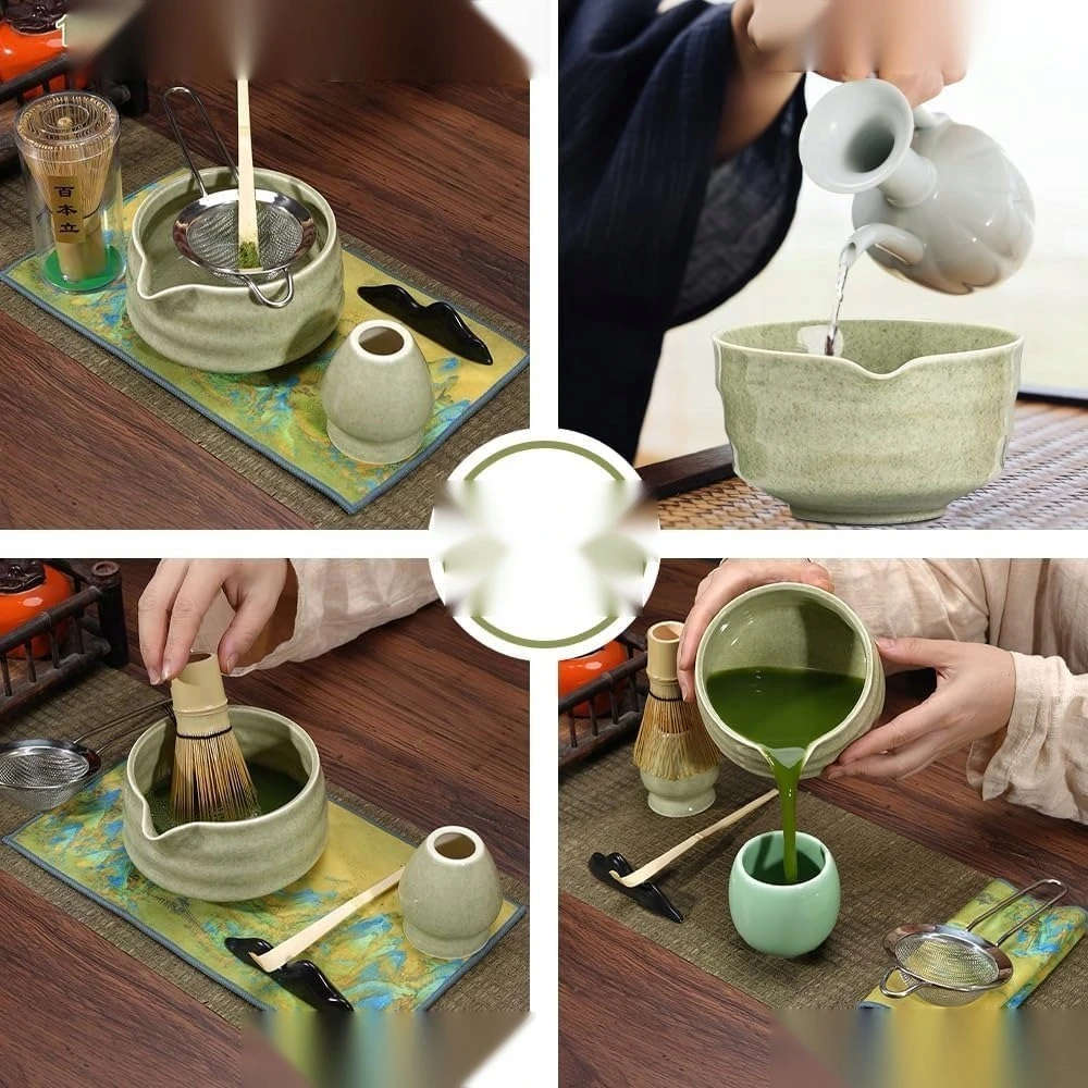 Bez Marki DĖL MATCHA 5 Vnt. BAMBUKO KERAMINIO DUBULO ŠVILKUMO ŠAUKŠTO SIŠTUMO