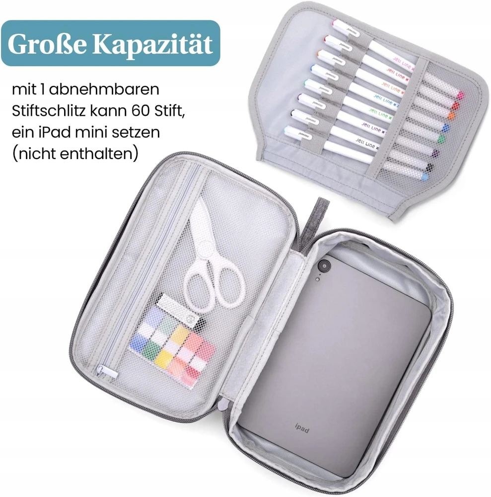 Bez Marki Didelė sulankstoma pilka mokyklinė dėklo Xl, pieštukams ir kreidelėms