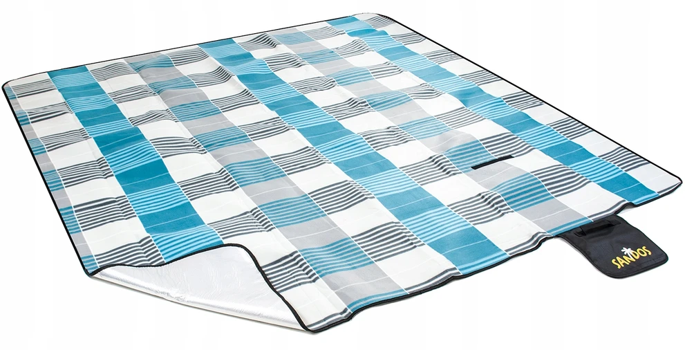Bez Marki Didelis 200x200 cm pledas piknikui, vandeniui atsparus, su tvirtinimo kuoliukais