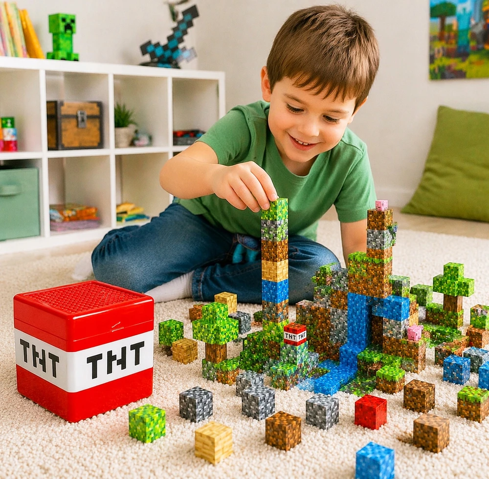 Bez Marki DIDELIS 3D MAGNETINIŲ BLOKŲ RINKINYS 180 vnt + FIGURINĖS dovanų dėžutė