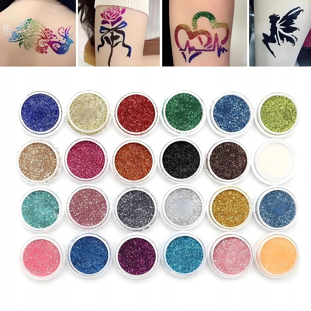 Bez Marki DIDELIS GLITTER TATTOO RINKINYS „pasidaryk pats“ GLITTER TATTUORŲ ŠABLONAI VAIKAMS