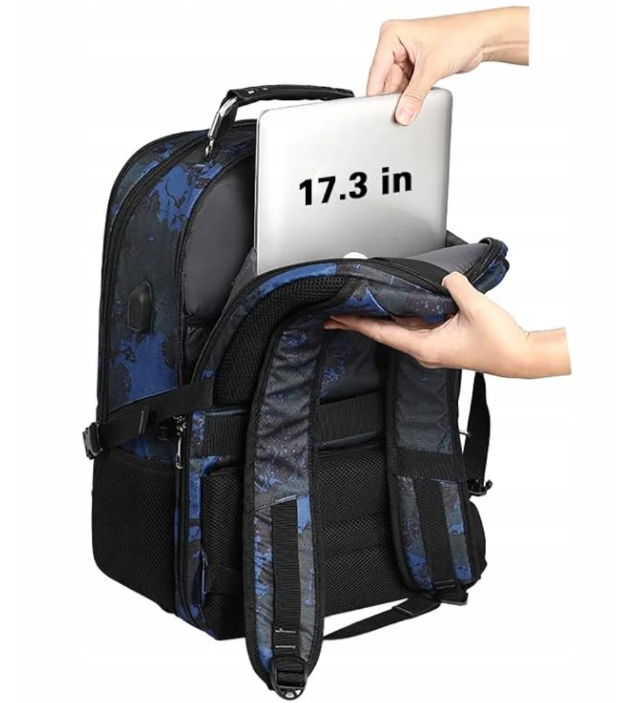 Bez Marki Didelis kelioninis kuprinė su Usb, daug skyrių, talpa 45l