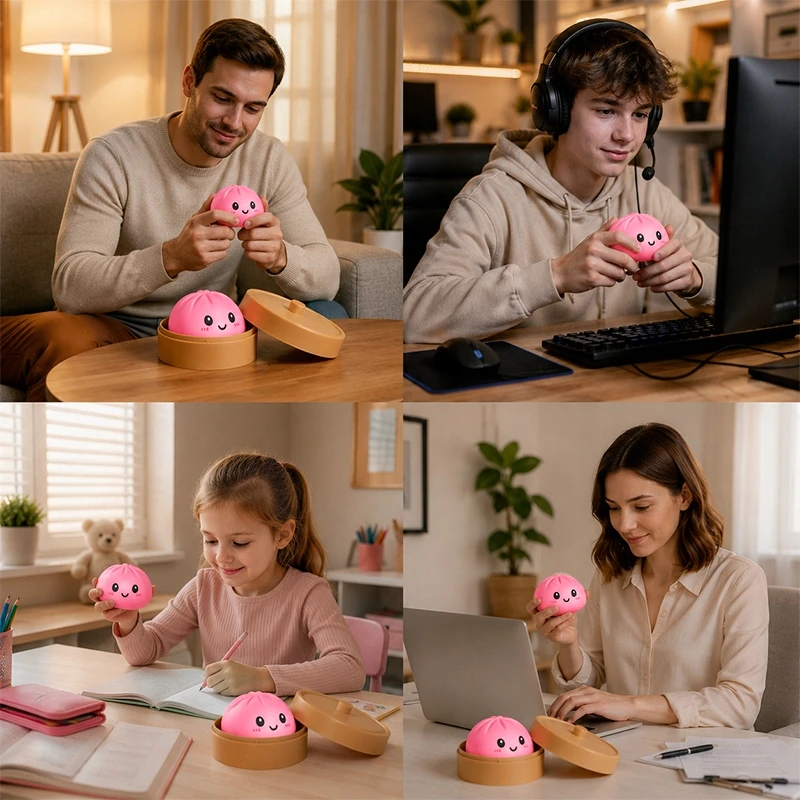 Bez Marki Didelis koldūnas GNIOTEK ANTISTRESS kukulis DUMPLING XXL įvairių spalvų TIKTOK