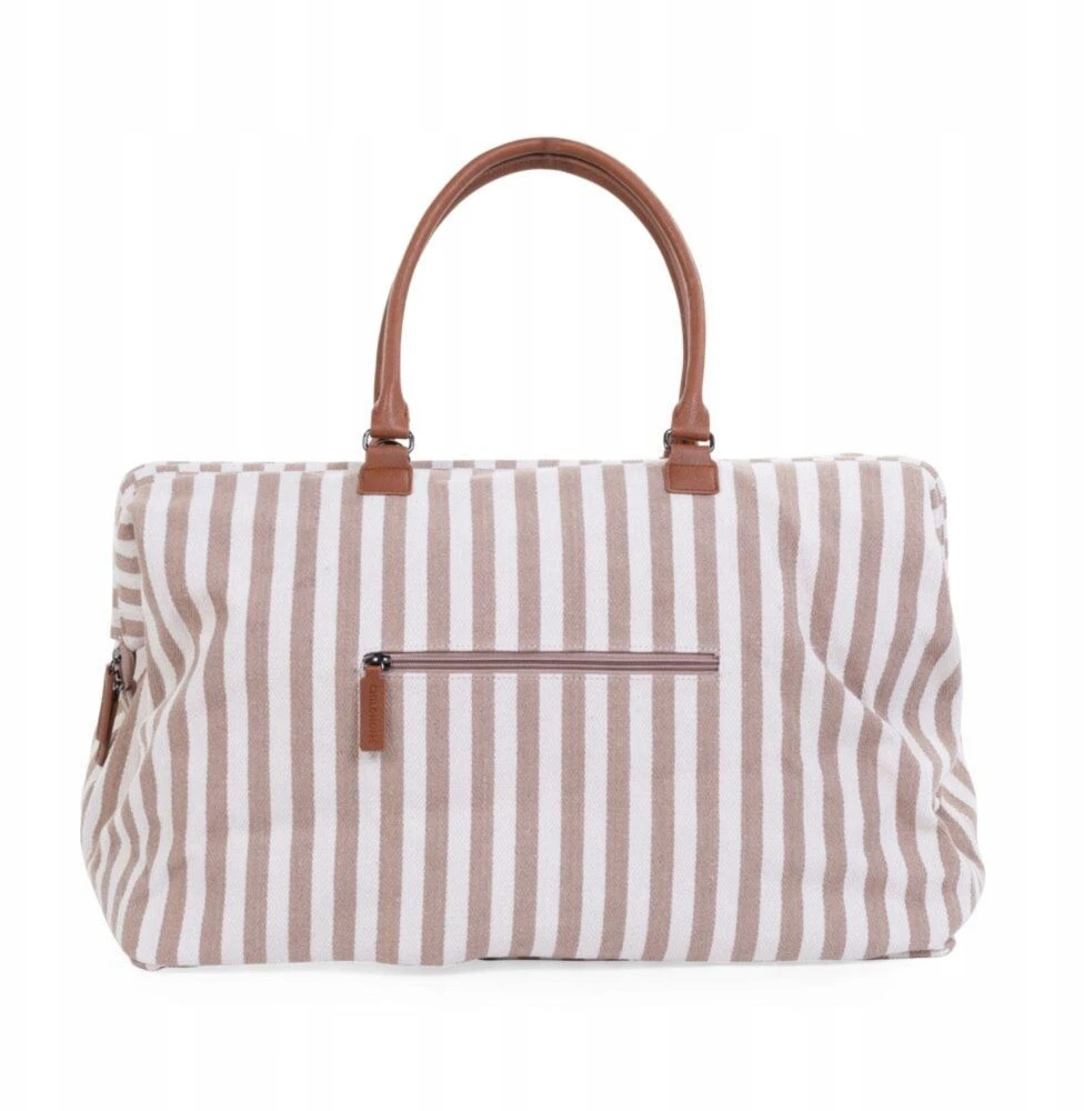Bez Marki CHILDHOME DIDELIS MAMOS REIKMENŲ KREPŠYS MOMMY BAG, STRIPES - NUDE/TERRACOTTA