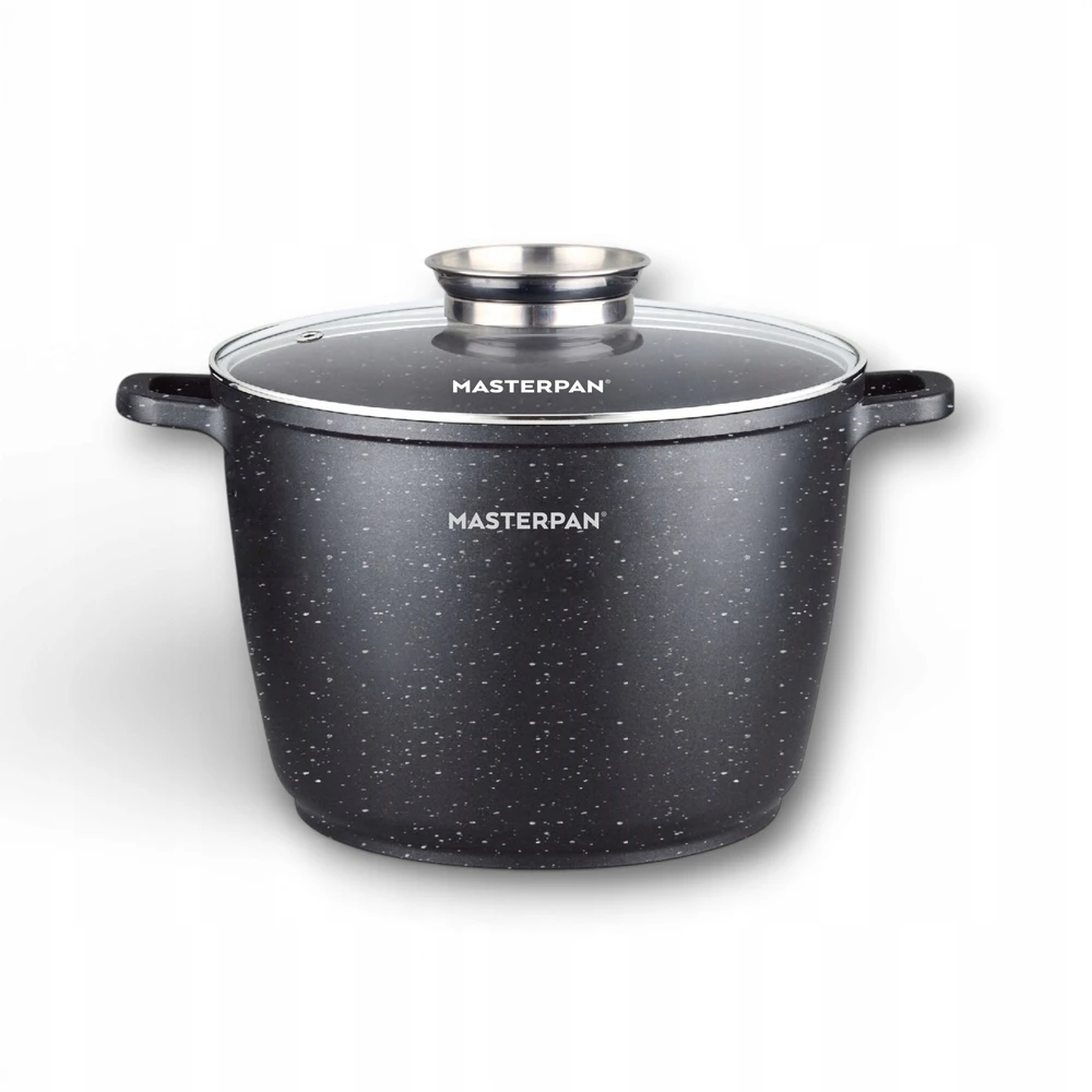 Bez Marki Didelis marmurinis puodas 10L su dangteliu ir aromato rankenėlių sistema 28cm