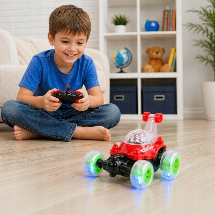 Bez Marki DIDELIS NUOTOLINIO VALDYMO AUTOMOBILIS VAIKAMS TWISTER ACROBAT SU LED