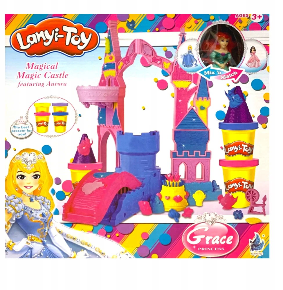 Bez Marki Didelis plastilino rinkinys "princesės pilis" su priedais