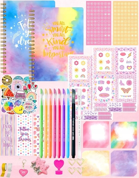 Bez Marki DIENORAŠČIO STIPRIKLAI SCRAPBOOKING „Pasidaryk pats“ KŪRYBINIS RINKINYS MERGAITĖMS UŽRAŠŲ KADĖTIS