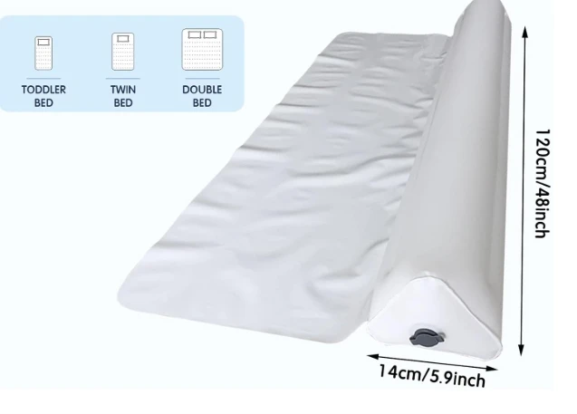 Bez Marki DMUCHANA BARIERKA NA ŁÓŻKO OSŁONA BOCZNA DLA DZIECI 120cm ZABEZPIECZENIE 2x