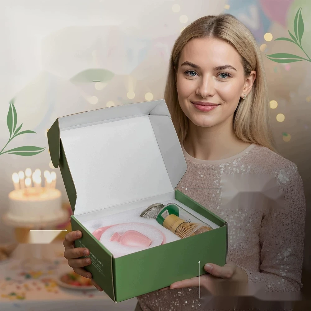 Bez Marki DO MATCHA RINKINYS 5 VIENETŲ ROŽINĖS JAPANIŠKOS KERAMIKOS BAMBUKO DOVANA