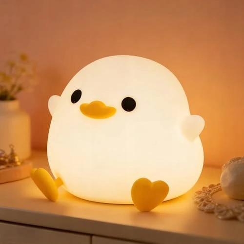 Bez Marki Dodo Duck Lampka Nocna LED Kaczka Silikonowa su Timerem