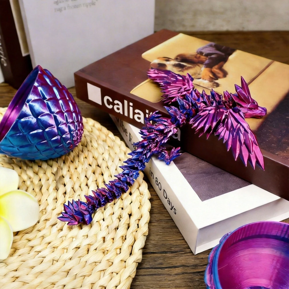 Bez Marki Dragon Crystal 3D spausdinimas, šarnyrinis, kilnojamas EGG rinkinyje