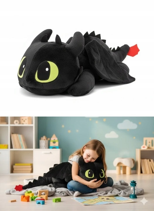 Bez Marki DRAKONŲ MASKOTAS 50cm MINKŠTAS ŽAISLAS, PLIŠINĖ PAGALVĖ